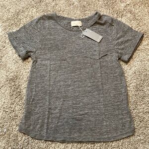 MIKI MIETTE Gray Heathered Short Sleeve tee girls 6Y NWT SOLD AT NORDSTROM